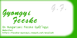gyongyi fecske business card